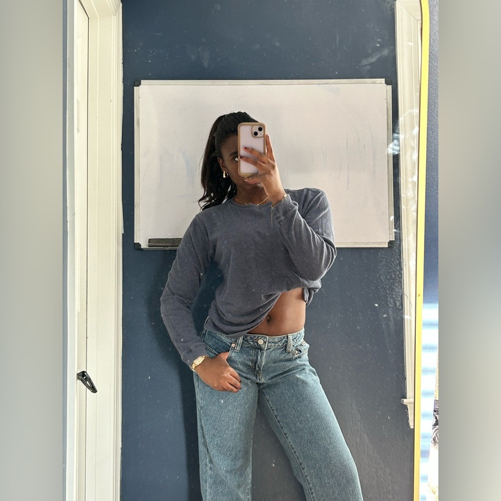 Casual Gray Long Sleeve Top